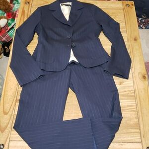 Banana Republic Womens Navy Pin Striped Suit